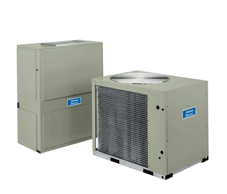 Two American Standard light commercial products with blue logos.