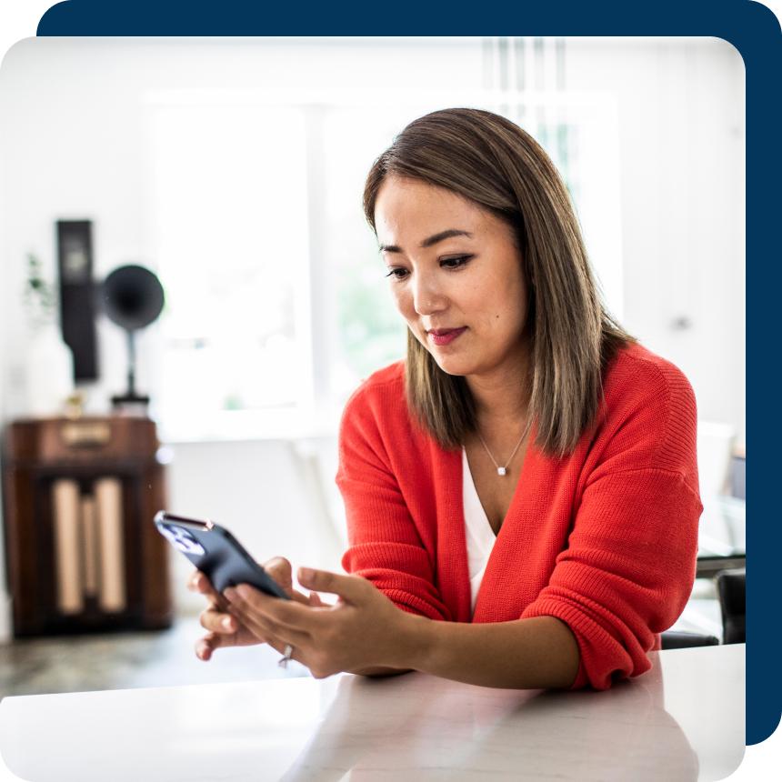 An HVAC customer troubleshooting their AC unit on their smartphone.